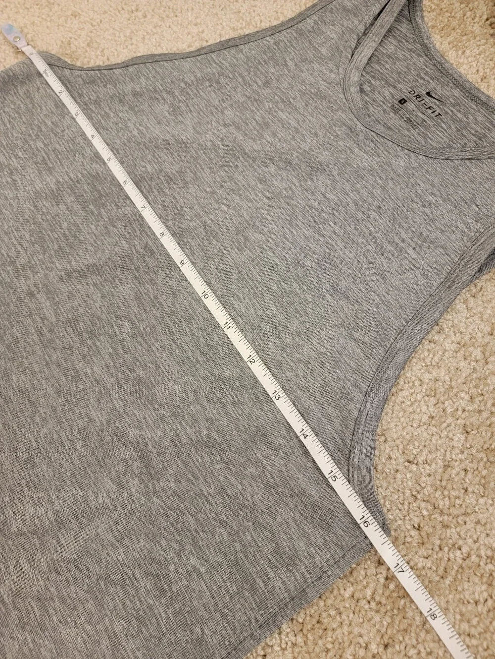 Nike Dri-FIT Miler Slash Cutout Running Tank Top Heather Gray Small S